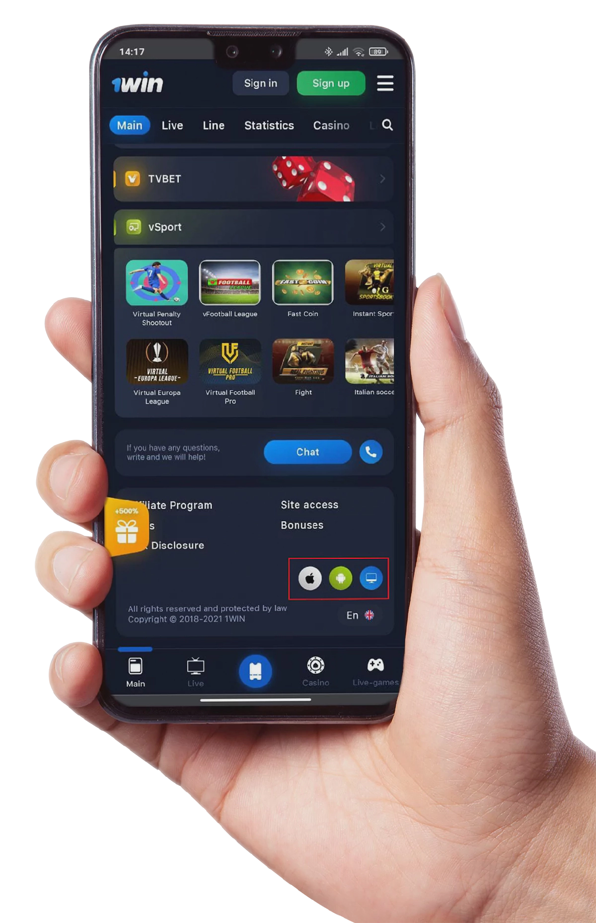 1win App for Android